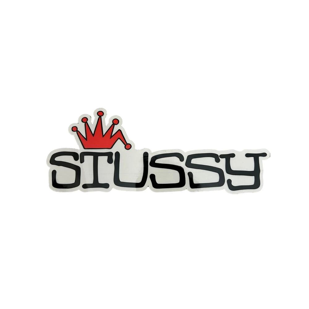Stussy Red Crown Sticker – Authentic Streetwear Decal – New